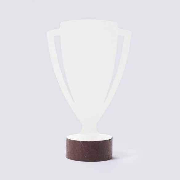 copa diseño sostenible trofeo minimalista