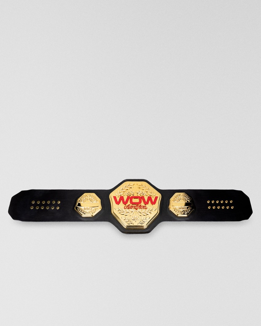 Trofeo di MMA realizzato su misura per WOW, 2025. Trofeo cintura MMA