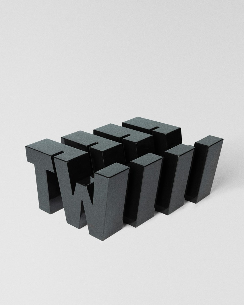 Trofeo TextilWirtschaft Forum 2026 TW tipografico nero