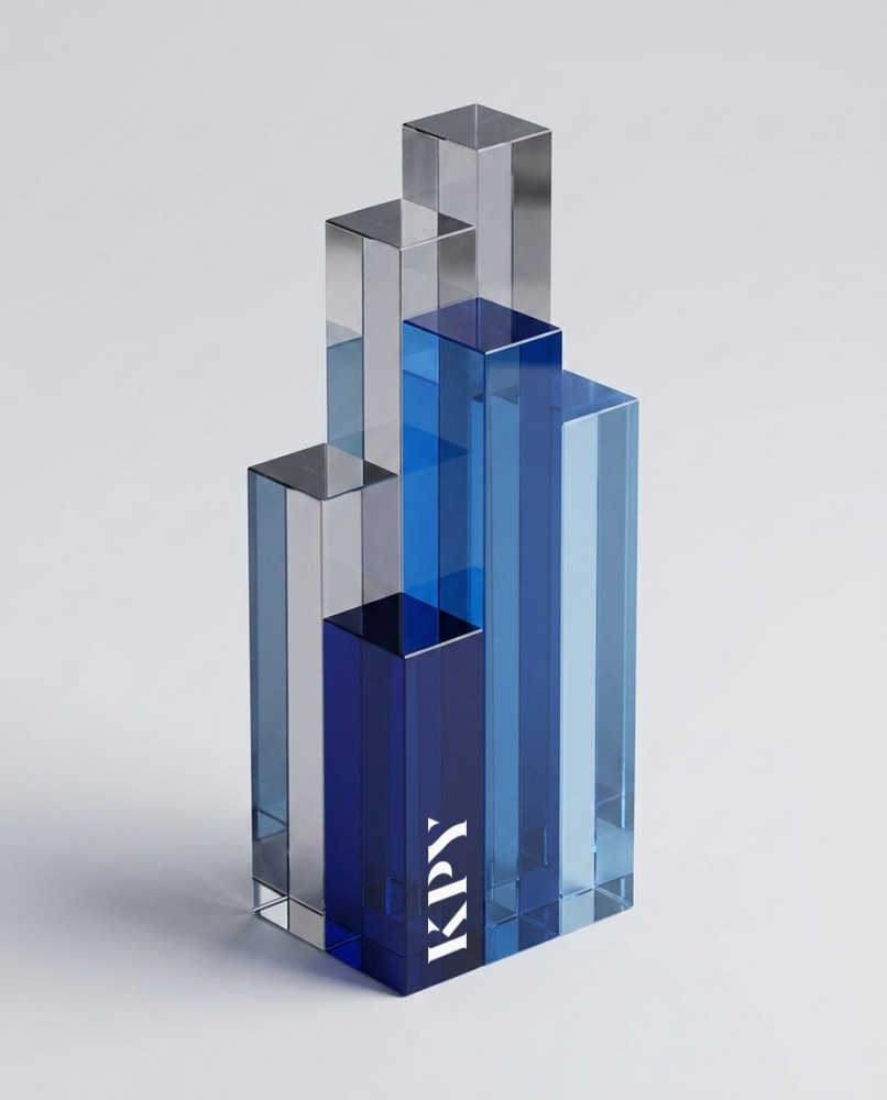 Trofeo su misura Tombstone I per Danske Bank – KPY 2026 realizzato da Sustain Awards